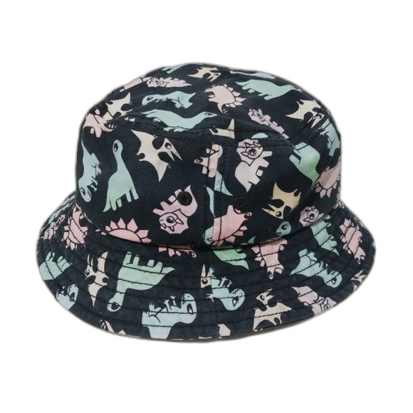 Hot Topic hat Womens black pastel dinosaur graphic bucket cap Kidcore Twee - Picture 2 of 6